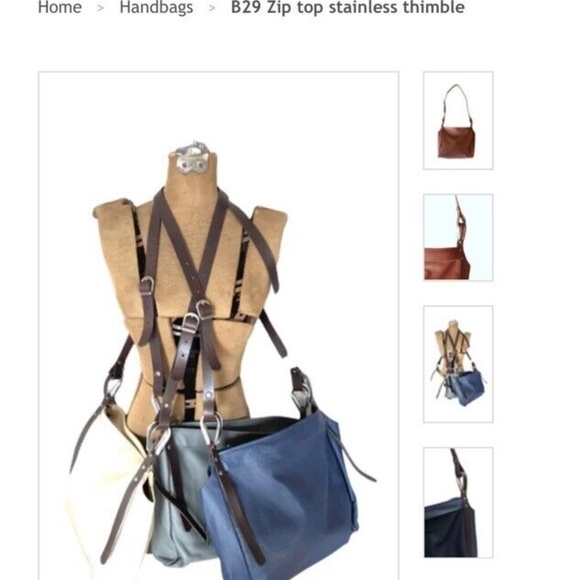 Dean. B29 Zip-top, stainless thimble Crossbody Leather Bag in Brown - Picture 10 of 10